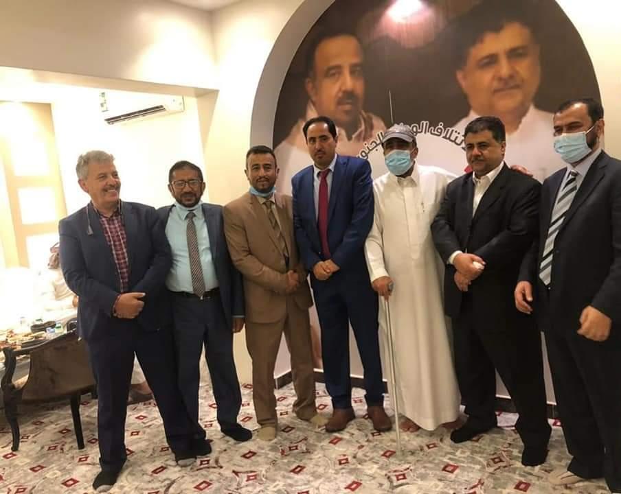العيسي رئيس الائتلاف الوطني الجنوبي  يزور المسلماني رفقة عدد من قيادات الائتلاف